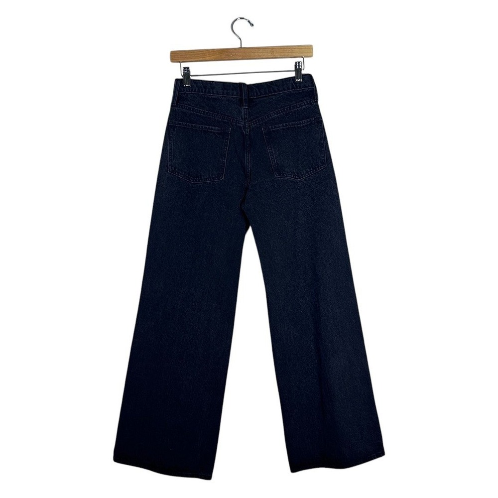 NWT Old Navy Baggy Wide Leg Two-Tone Jeans Black Skater Contrast Panels Size 16 - Picture 4 of 6